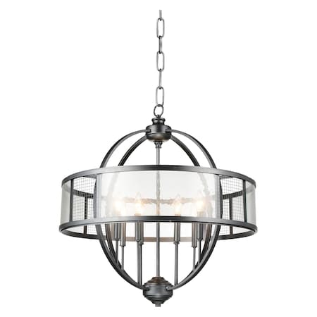 Cwi Lighting 8 Light Up Chandelier With Gray Finish 9916P28-8-213